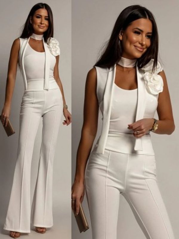 Bukse Sett 3 Deler Hvit