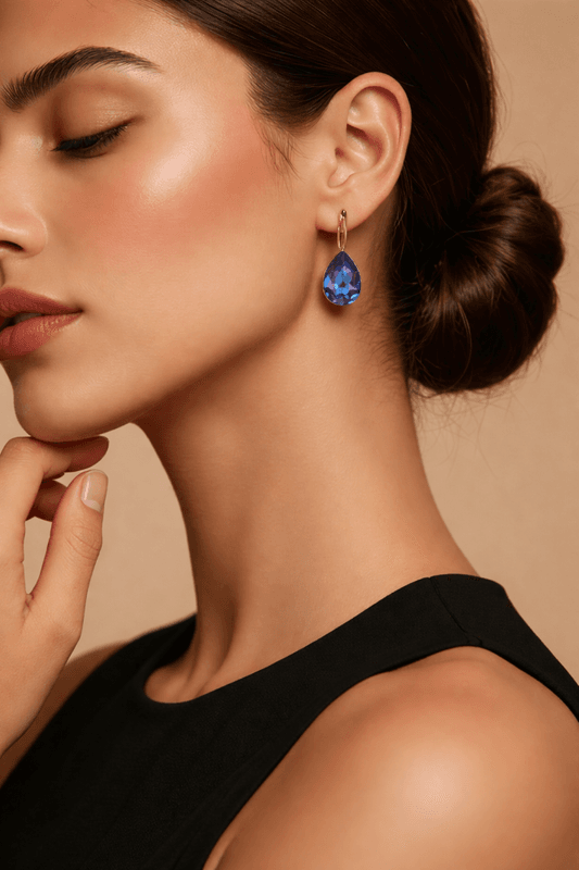 Ada øredobber Swarowski konge blå