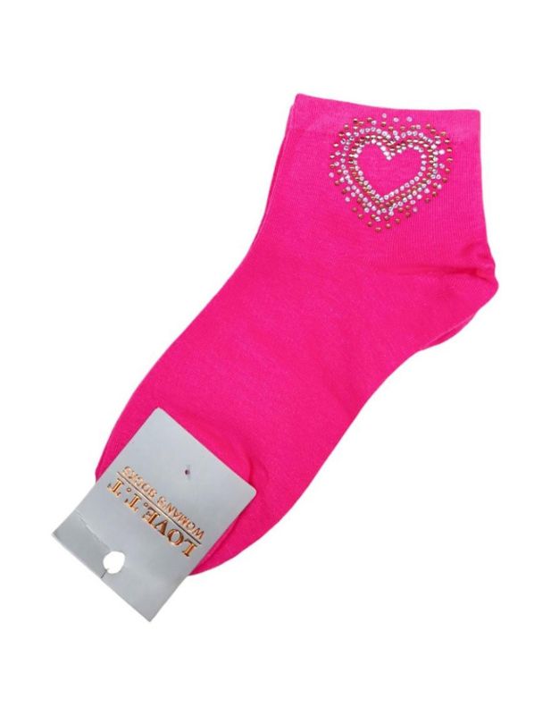 Hjerte sokk rosa