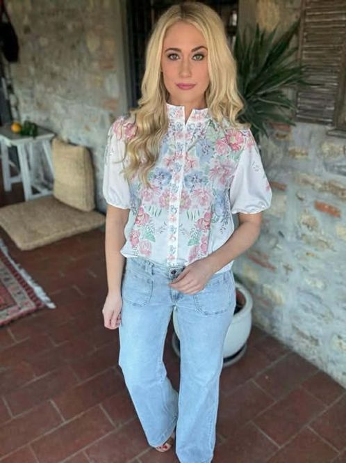 Hovedbilde Elegant bluse med blomster