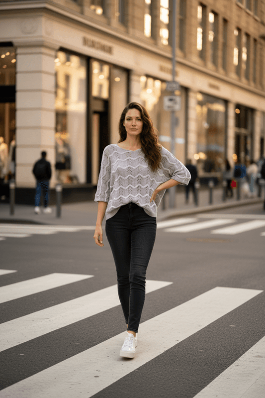 Genser Beige Bølger