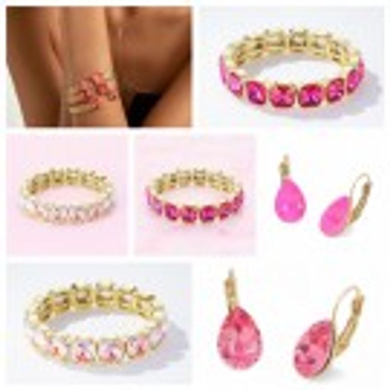 Ada øredobber Swarowski fuxia