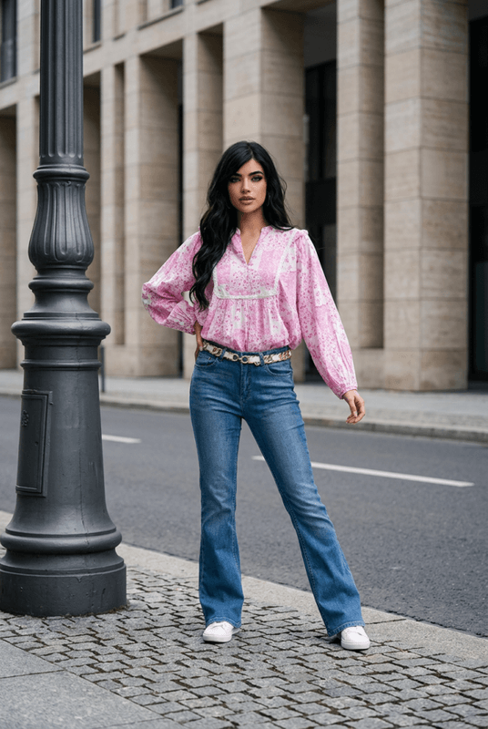 Strikk belte hvit 3 cm