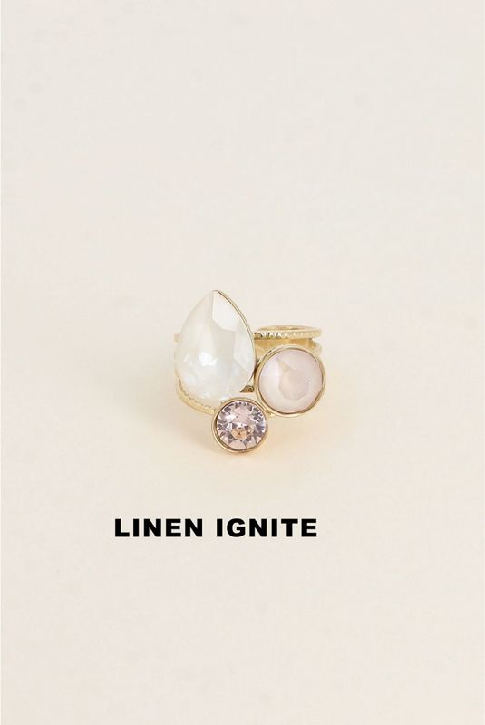 Ada ring Swarowski offwhite