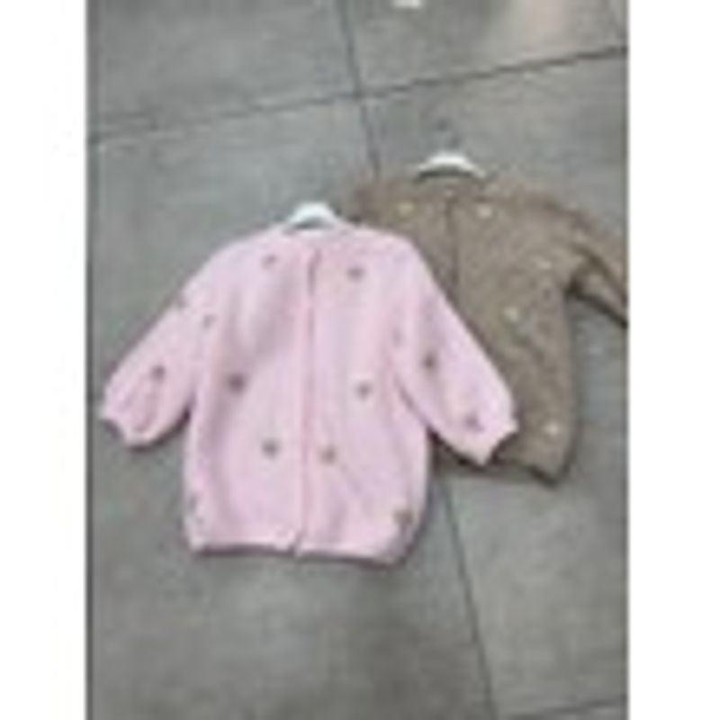 Cardigan med små hjerter rosa