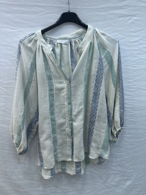 Hovedbilde Lurex bomull blå