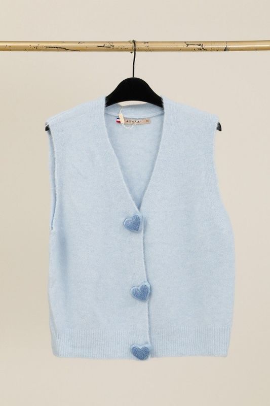 Vest blå
