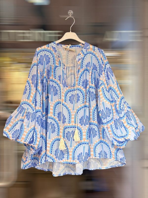 Aroma bluse blå