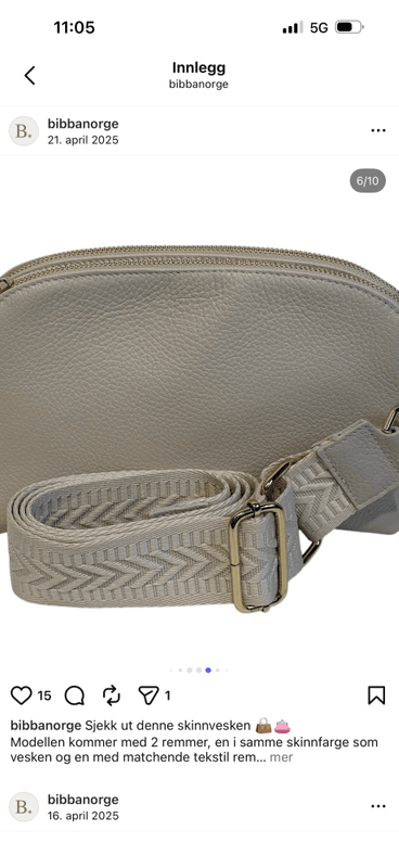 Fanny veske beige