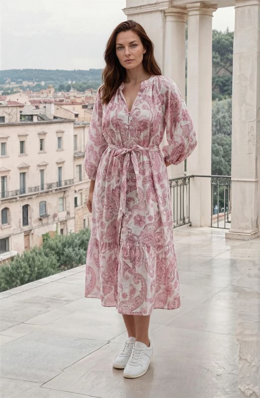 Paisley dress rosa