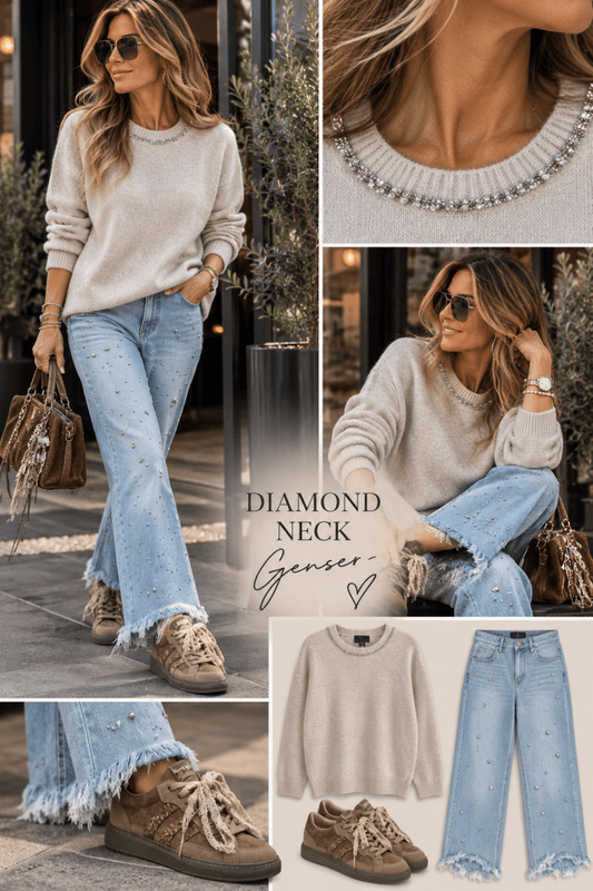 Diamond neck offwhite 