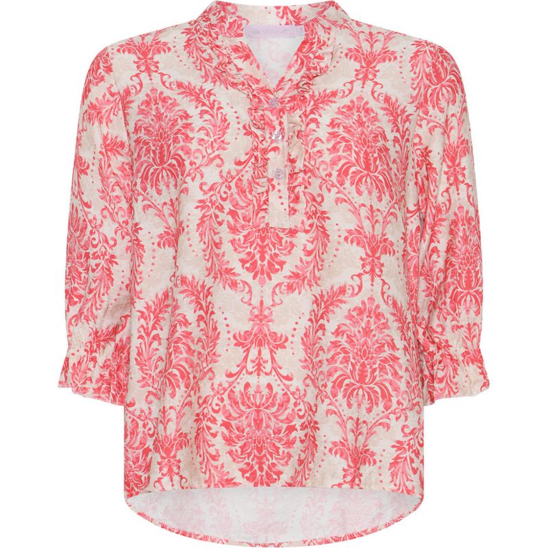 Paisley blouse corall